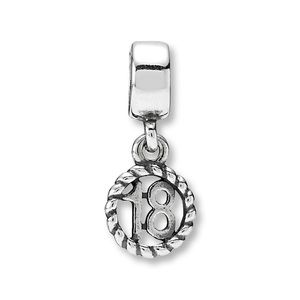 Pandora Dangle ‘18’ Sterling Silver Charm